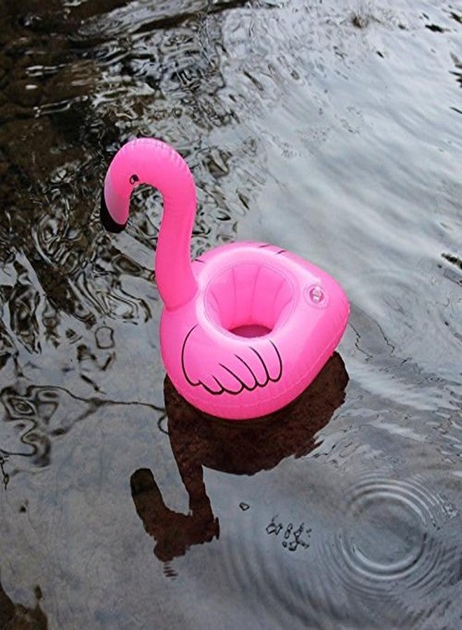 NYRWANA Inflatable Pool Drink Holder - 3Palm Tree and 3Flamingo Pink Cup Holder Float (Set of 6) (Free Air Pump) - Image 4